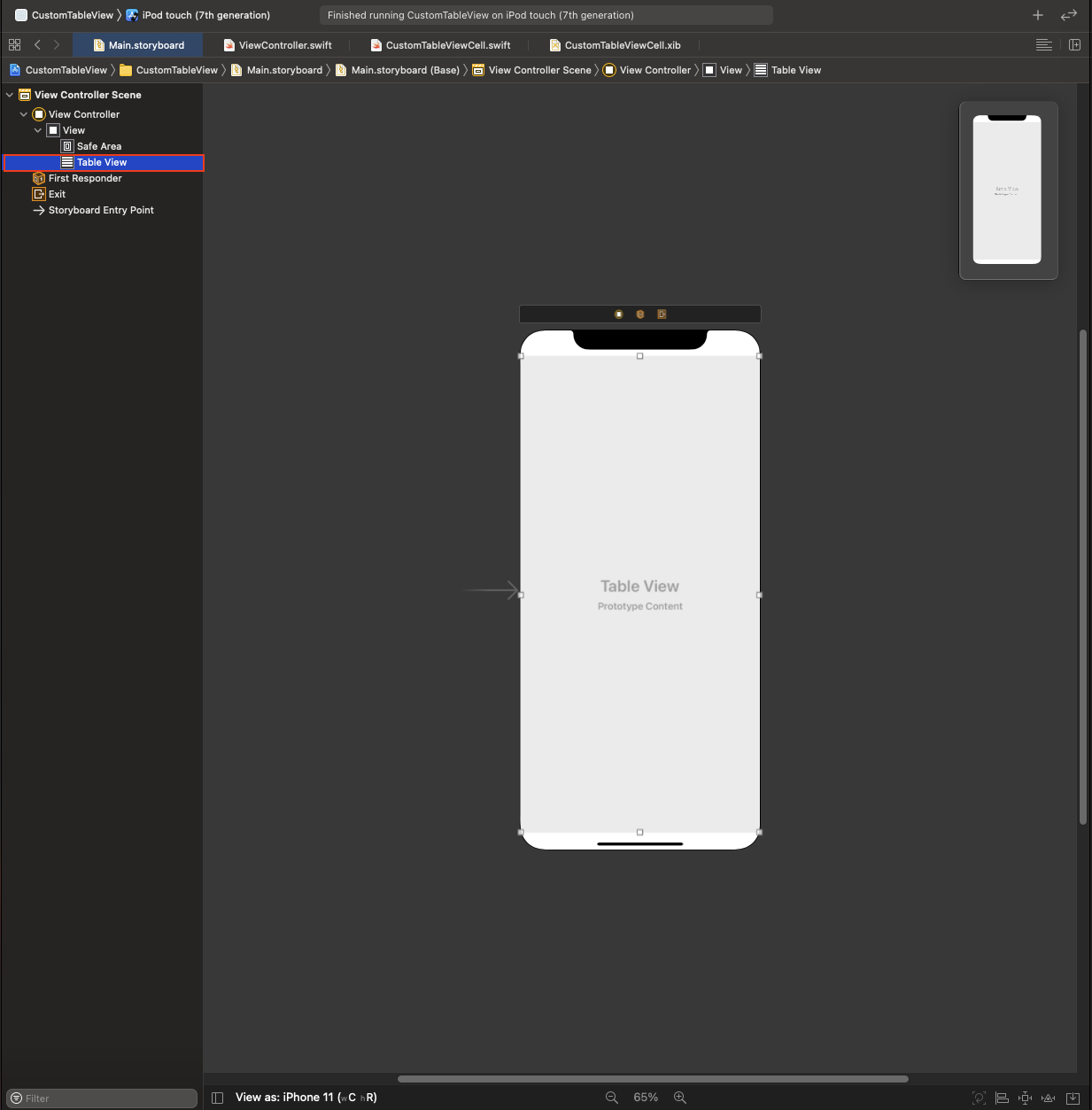 Xcodetableview Cell Inside The Black Box